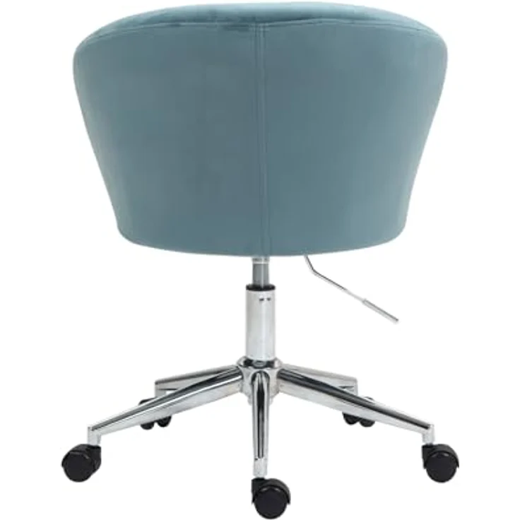 Svita Louisa Schreibtischstuhl, Blau, Rund, Drehkreuz, 360° drehbar, stufenlos höhenverstellbar, 56x88x56 cm – Bild 8