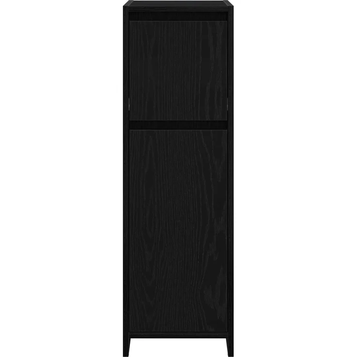 vidaXL Badezimmerschrank mit Tür Schwarz Eichen-Optik 30 x 30 x 95 cm 862504 – Bild 5