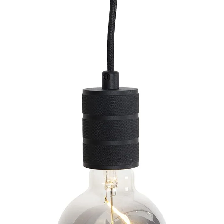 Qazqa Schienensystem-Sets Iconic cavalux jeana, ohne Leuchtmittel, E27, Schwarz, Modern, Aluminium, Deckenstrahler 3-flammig – Bild 3