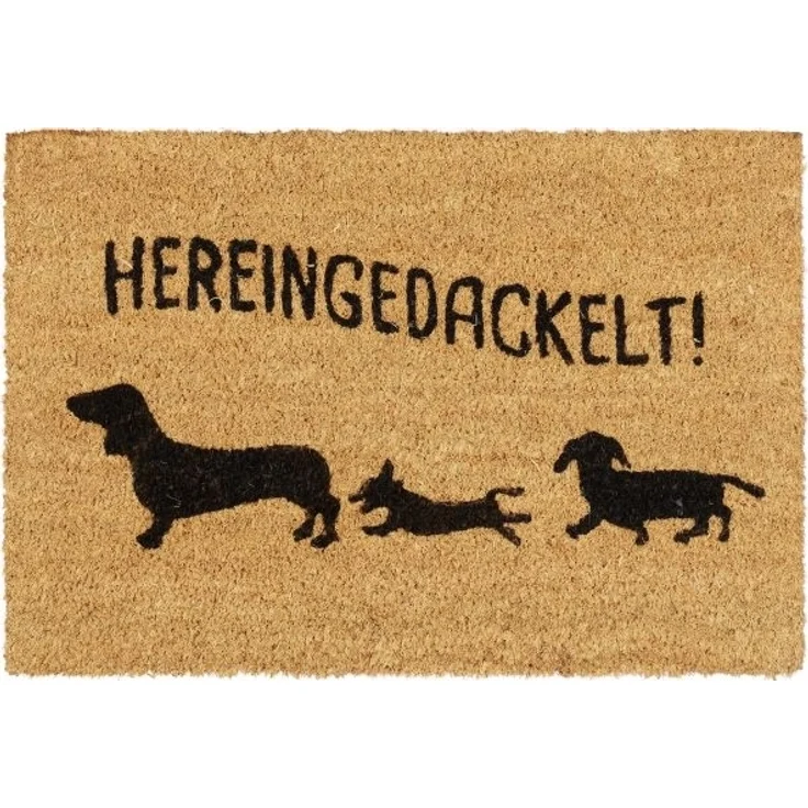 Fußmatte Kokos "Hereingedackelt" 10032749 – Bild 1