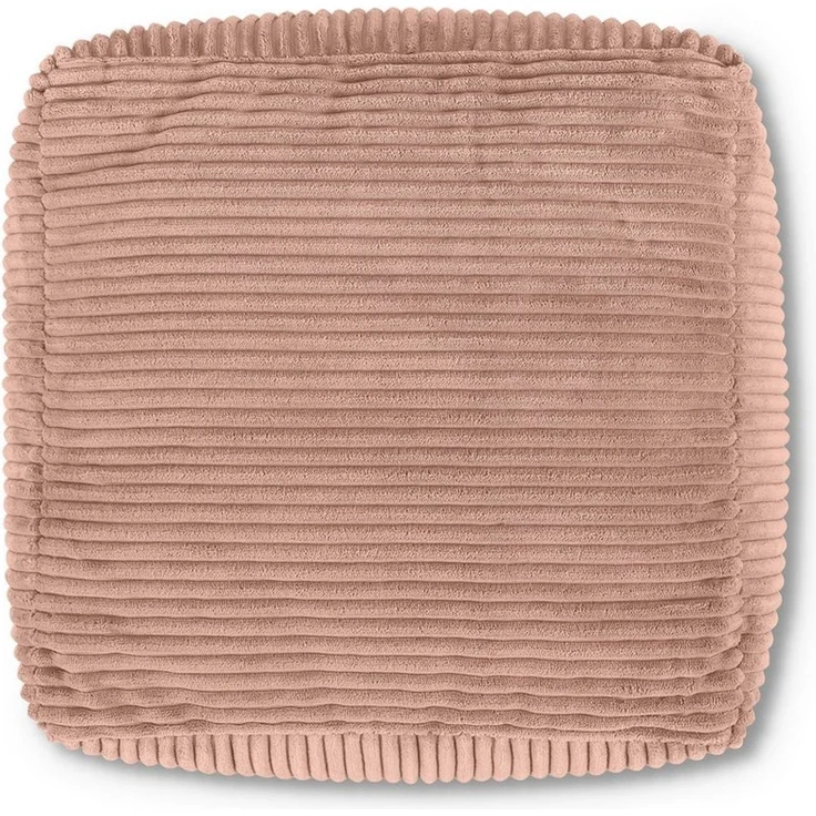 Icon Amara Hocker, Rosa, Flauschiger Cord Stoff, Sitzsack Cord, Sitzpuff Hocker mit Füllung, Fußhocker für das Wohnzimmer, Deko Wohnzimmer – Bild 3
