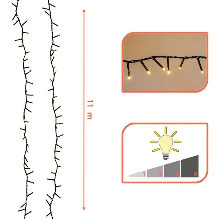 Spetebo LED-Lichterkette Outdoor Weihnachtskette soft gold, mit Timer - 8 Stunden AN / 16 Stunden AUS – Bild 4