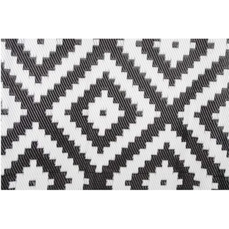 Bo-Camp Outdoor-Teppich Chill mat Falconwood 2 m Rund Schwarz und Weiß 423790 – Bild 4