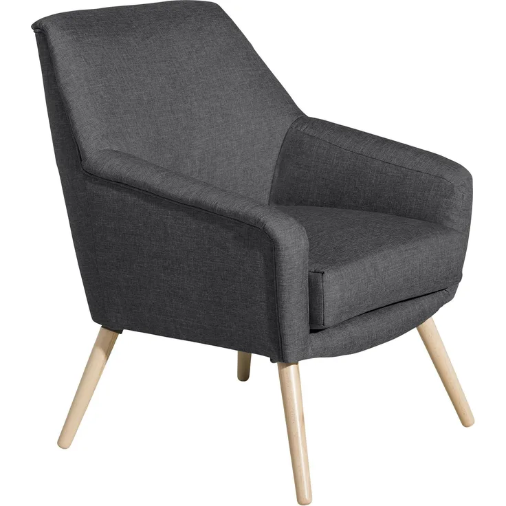 Sessel Kachka Bezug Flachgewebe Buche natur / graphit 21038