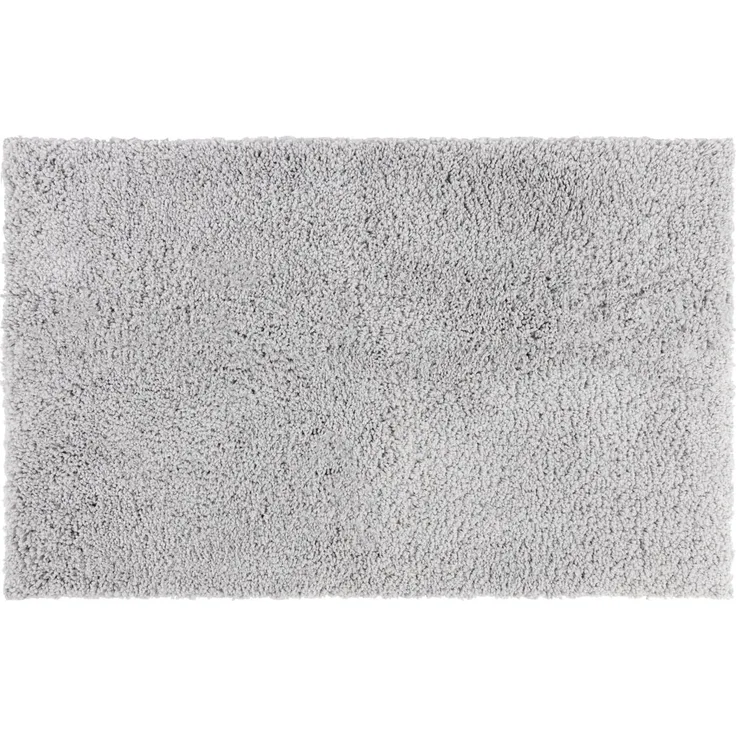 Badematte Sky Soft | Reckteckig | Rutschhemmende Rückseite | Silbergrau / 80x150 cm