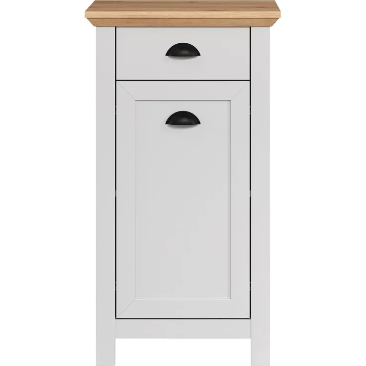 Badezimmer Kommode Landside in grau und Eiche 46 x 84 cm