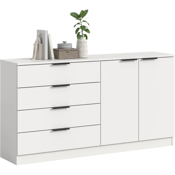 Kommode (B/H/T: 148x80x35 cm) in weiß – Bild 2