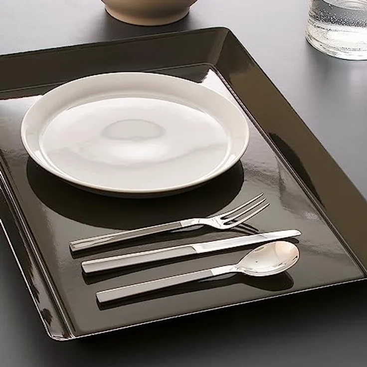 Alessi Santiago 5-teiliges Besteckset, Silber, 18/10-Edelstahl, spülmaschinenfest in Geschenkverpackung – Bild 6