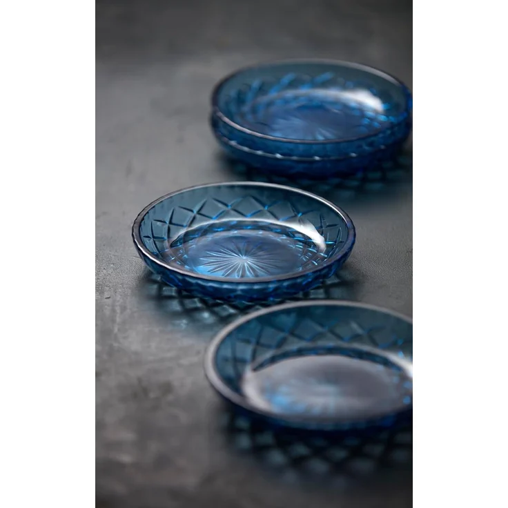 Lyngby Glas 4er-Set Teller 16 cm Sorrento Blau – Bild 5