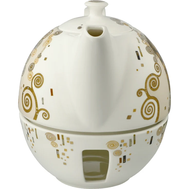 Goebel / Gustav Klimt - Der Kuss,Teekanne mit Stövchen,Klimt - Kuss,24,5cm x 16,0cm x 19,0cm / Fine Bone China / 24,5cm x 16,0cm x 19,0cm – Bild 5