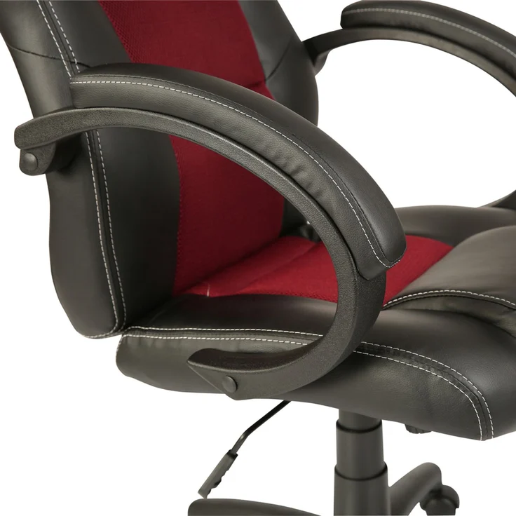 Tresko Racing Chefsessel Bürostuhl Drehstuhl Schalensitz Bürosessel Schreibtischstuhl schwarz/rot – Bild 8