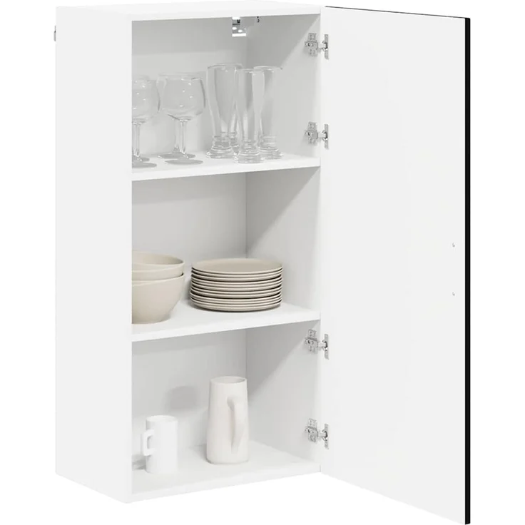 Hängeschrank, Küchenschrank Schwarz 50 x 31 x 100 cm Holzwerkstoff – Bild 3