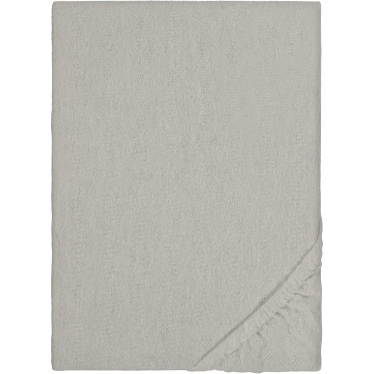 biberna Melange-Flanell Spannbetttuch 0841380 MELANGE UNI, sturmgrau, 1x 140x200 cm - 160x200 cm