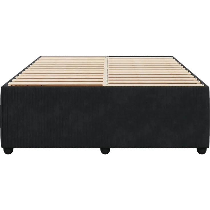 vidaXL Bettgestell ohne Matratze Schwarz 140x200 cm Samt 3285014 – Bild 4