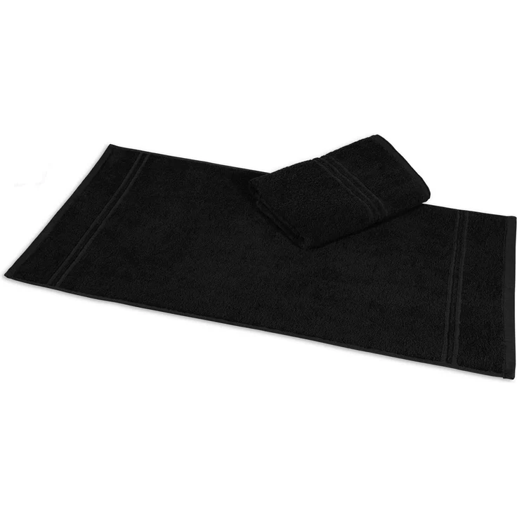 aurora Objektwäsche Badetücher Gästetuch Rio 30x50cm - 450 g/m² schwarz, 100%BW – Bild 3