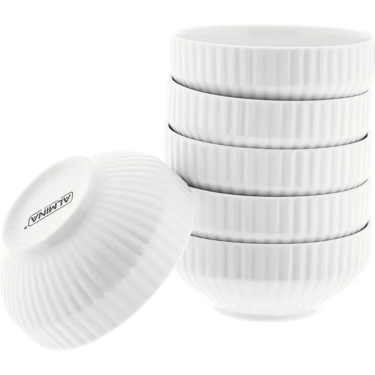 Borneo 6er Set Dipschalen aus hochwertigem Porzellan - 9 x 4 cm