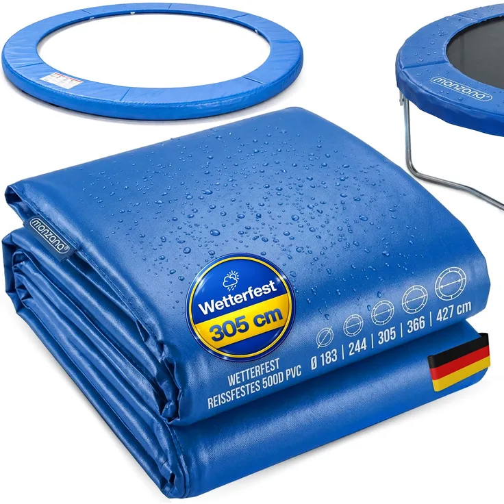 Monzana Trampolin Randabdeckung 30cm breit 100% UV-beständig reißfest Federabdeckung 305cm