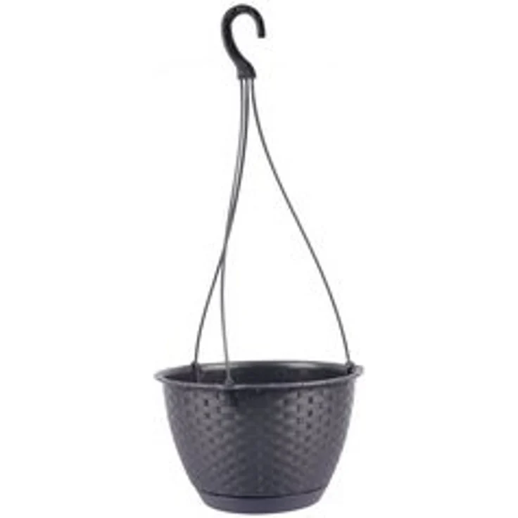 Blumenampel anthrazit Hängeampel Pflanzampel Hängetopf Pflanzschale Blumentopf – Bild 5