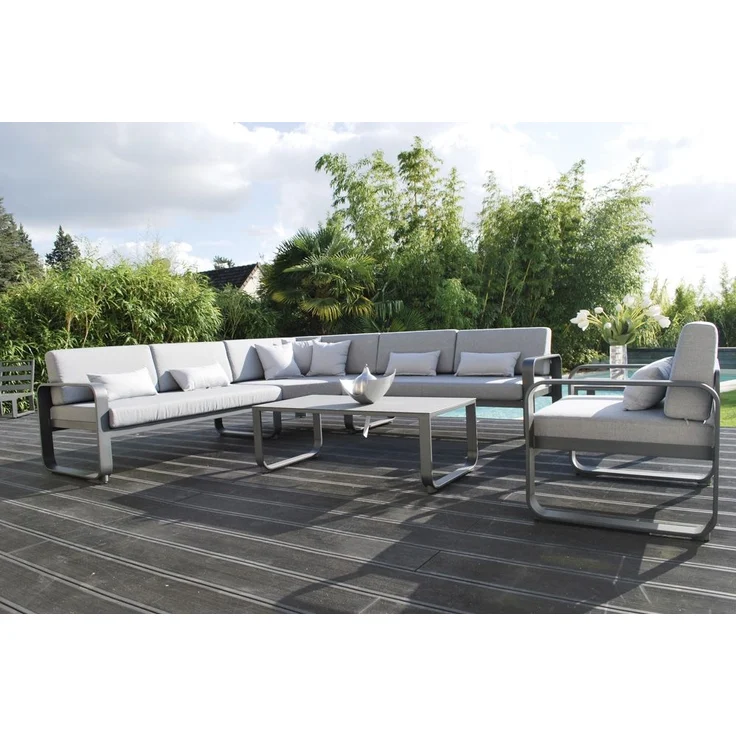 MWH Widero Loungeset 3-tlg. Aluminium/Olefin inkl. – Bild 2