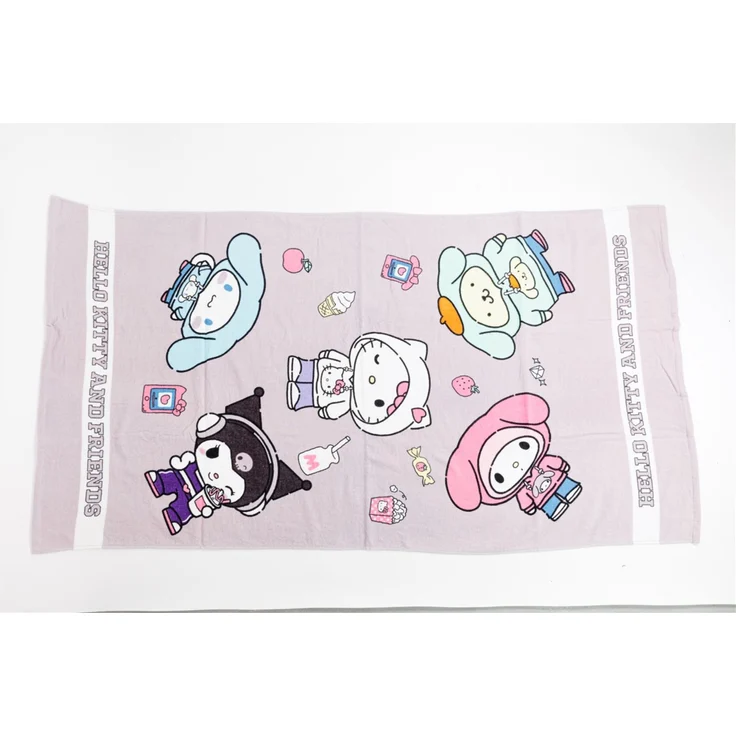 Hello Kitty & Frienfs Badehandtuch Strandtuch 70x140 cm aus Baumwolle – saugfähig & weich – Bild 3