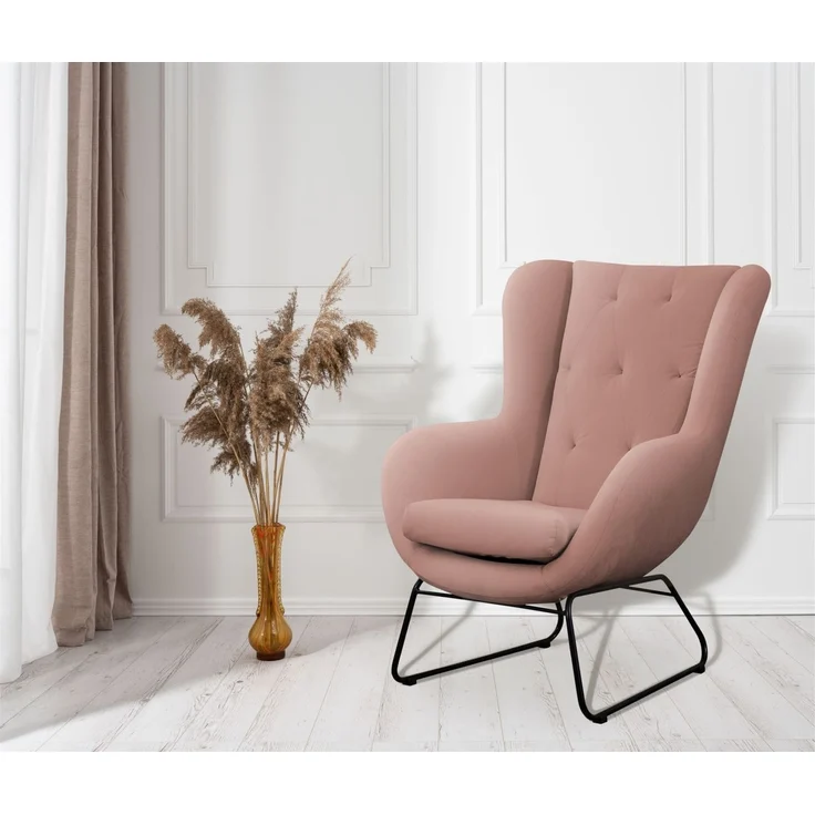 Sessel Designersessel ARTEMIS in Stoff Kronos Altrosa – Bild 1