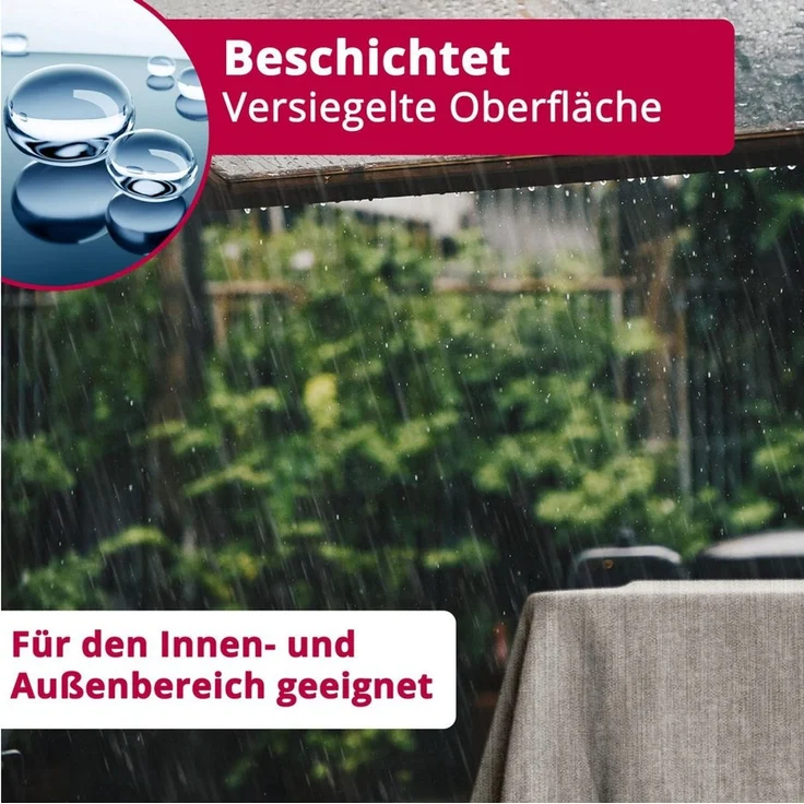 DecoHomeTextil Heimtextilmanufaktur Tischdecke Wachstuch Wachstischdecke Gartentischdecke gefaltet – Bild 3