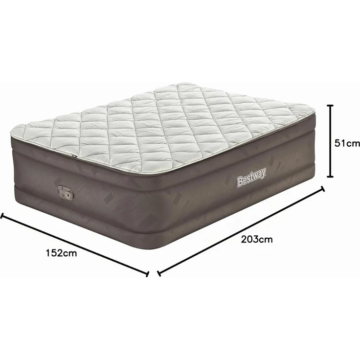 Fortech™ Doppelluftbett mit Reißverschlussbezug & integrierter Elektropumpe 203 x 152 x 51 cm – Bild 13