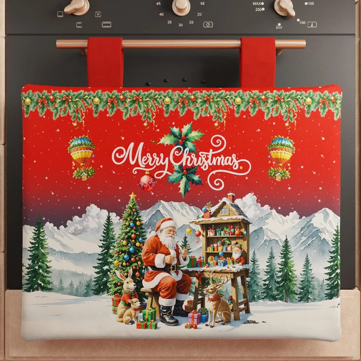 Petti - Backofenabdeckung Weihnachten 40x50 cm - Santa Village