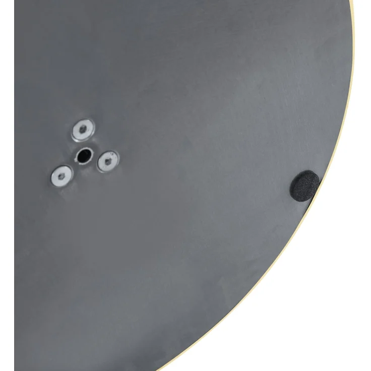 Beistelltisch 59,5cm×59,5cm×73,5cm mit Marmoroptik und Goldrand – runder Tisch aus MDF in Grau-Gold – Bild 6