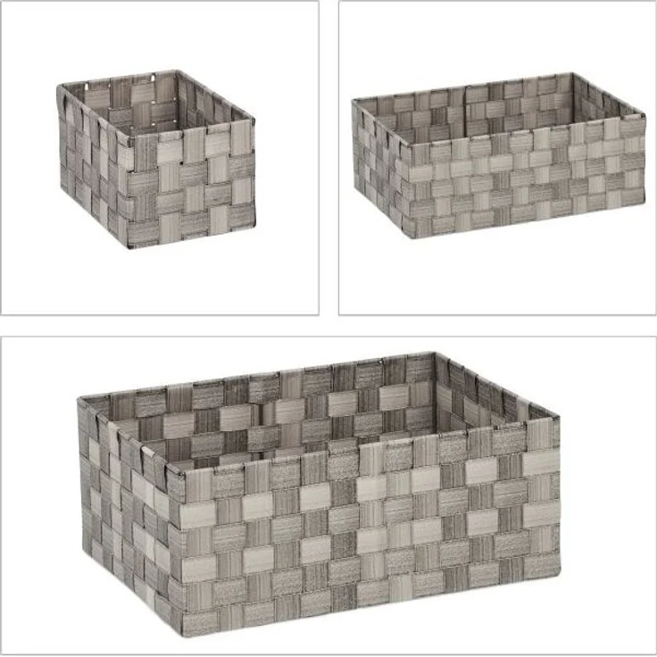 Aufbewahrungskorb Flechtoptik 4er Set – Bild 8