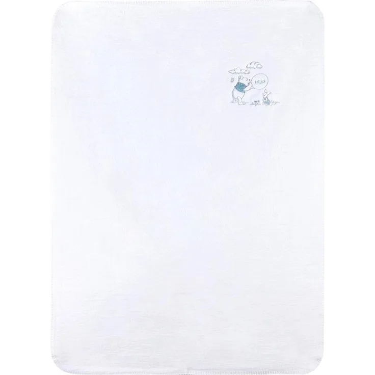 Julius Zöllner Jacquarddecke Gewebt mit Applikation Disney Hello Pooh Mint 75x100