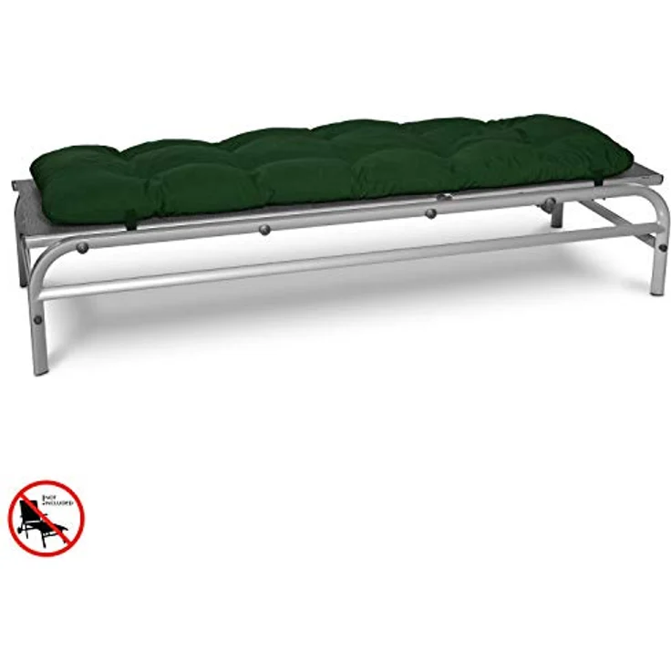 Beautissu Liegenauflage 2X Auflage Sonnenliege Deckchair Flair RL, 190x60x8 cm, Dunkelgrün, 2X Polster für Sonnenliege Liegestuhl Auflage für Gartenmöbel – Bild 7