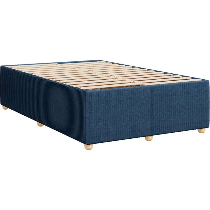 vidaXL Boxspringbett mit Matratze Blau 120x200 cm Stoff 3289736 – Bild 9