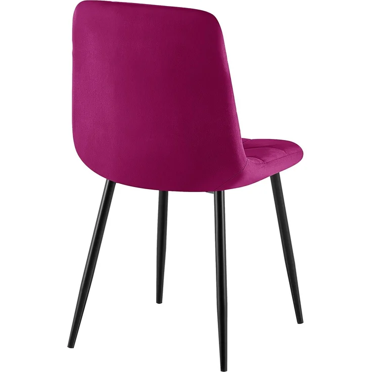 CLP Esszimmerstuhl Antibes Samtbezug gepolstert mit Rückenlehne bis 150 kg,lila – Bild 6