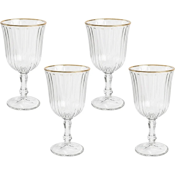Hermia Concept 'Splendid 240 - Gold, Transparent HC' Weingläser-Set (4-teilig), Gold / Transparent, 8,2 x 8,2 x 15,9 cm, 240 ml – Bild 3