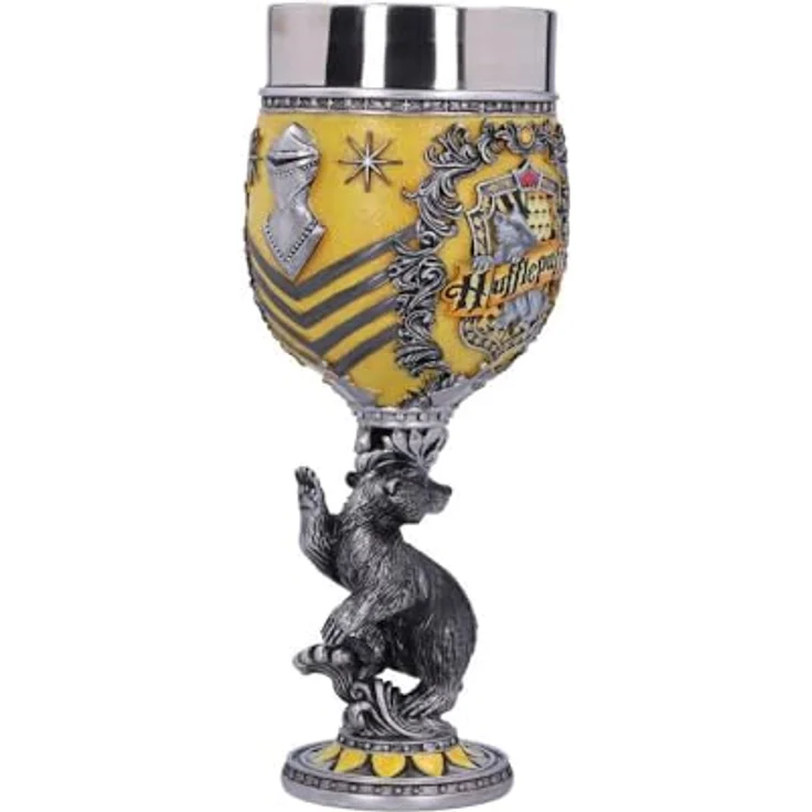 Nemesis Now Weinglas Harry Potter Kelch Hufflepuff, handbemalter Kelch – Bild 5