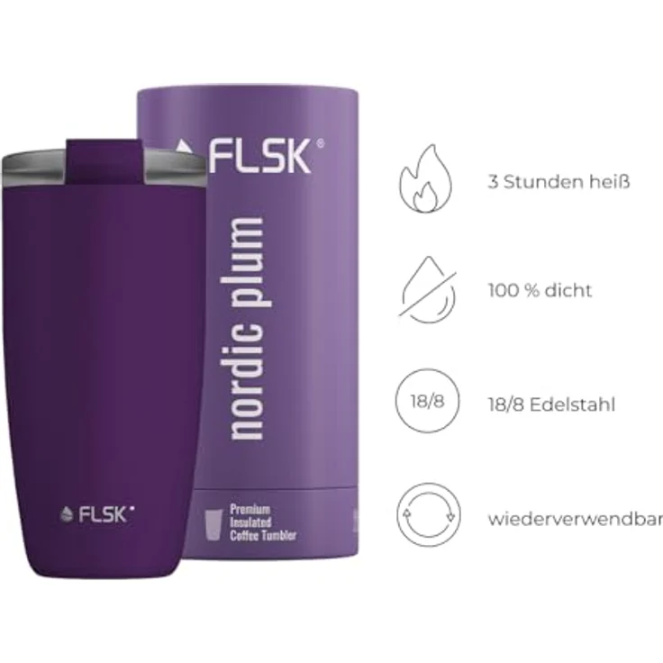 FLSK Evo Kaffeebecher 500 ml Nordic Plum – Bild 3