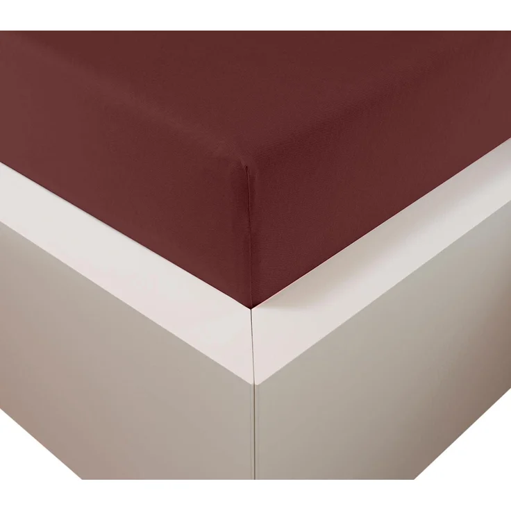 Traumschloss Premium Plus Edel-Jersey Spannbettlaken bordeaux 140-160x200-220