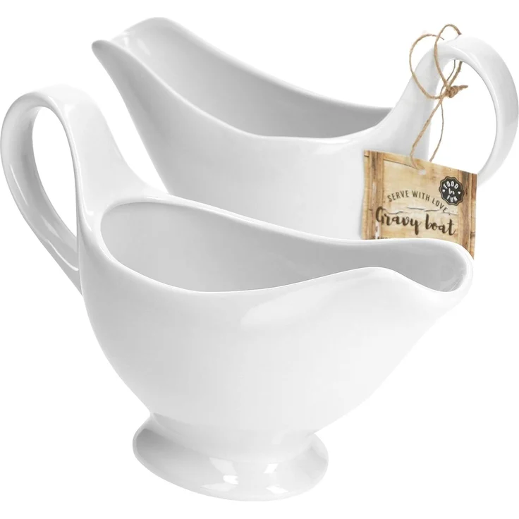 MamboCat Sauciere 2er Set Sauciere 20x7.5x12.5 cm weiß - 24302865, Porzellan – Bild 5