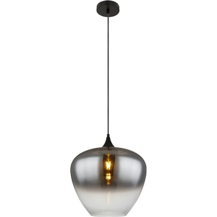 GLOBO LIGHTING Hängeleuchte MAXY, ohne Leuchtmittel, Hängelampe Glas rauchfarben klar verlaufend Esszimmer Esstisch – Bild 4