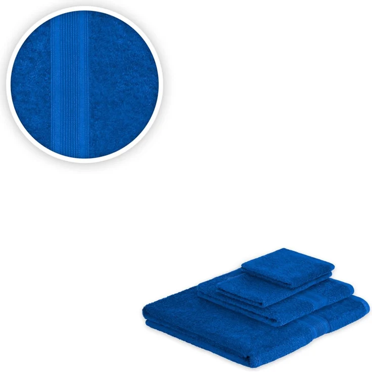 Handtücher Kombi Basis Ergänzungsset 4tlg. 500 g/m Royalblau