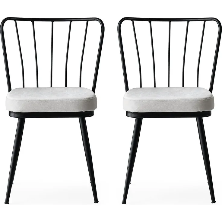 Skye Decor 'Yıldız -940 V2' Stuhlset (2-teilig), Schwarz, 43 x 82 x 42 cm
