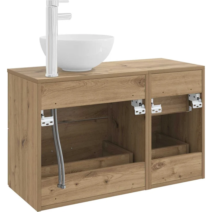 vidaXL Badezimmerschrank-Set 2 stk. Artisan-Eiche 79,5 x 35 x 80 cm 3403951 – Bild 5