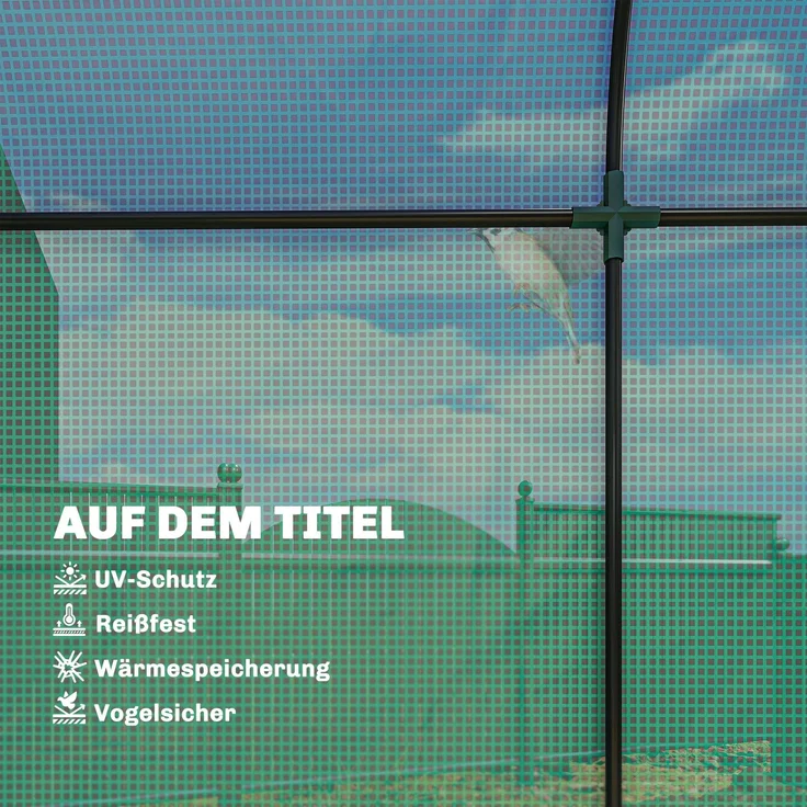 MELAYR, Tomatengewächshaus Foliengewächshaus mit Rolltor Netzfenster Bogendach 170 x 68 x 200 cm Grün – Bild 6