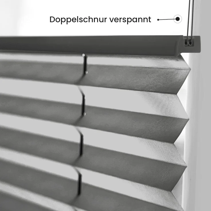 Sonello Plissee Klemmfix ohne Bohren 45x200 cm Anthrazit Faltrollo Plisseerollo Jalousie für Tür & Fenster Blickdicht Sichtschutz Sonnenschutz Fertifplissee Rollo – Bild 3