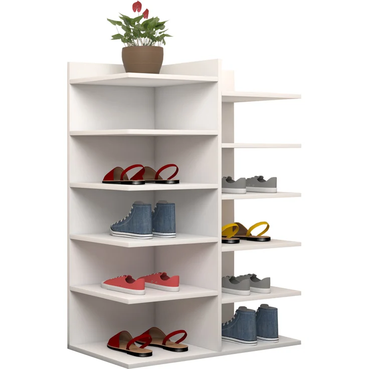 VCM Schuhschrank Enosa 916959 Weiß B. 60 x H. 80 x T. 30 cm – Bild 1