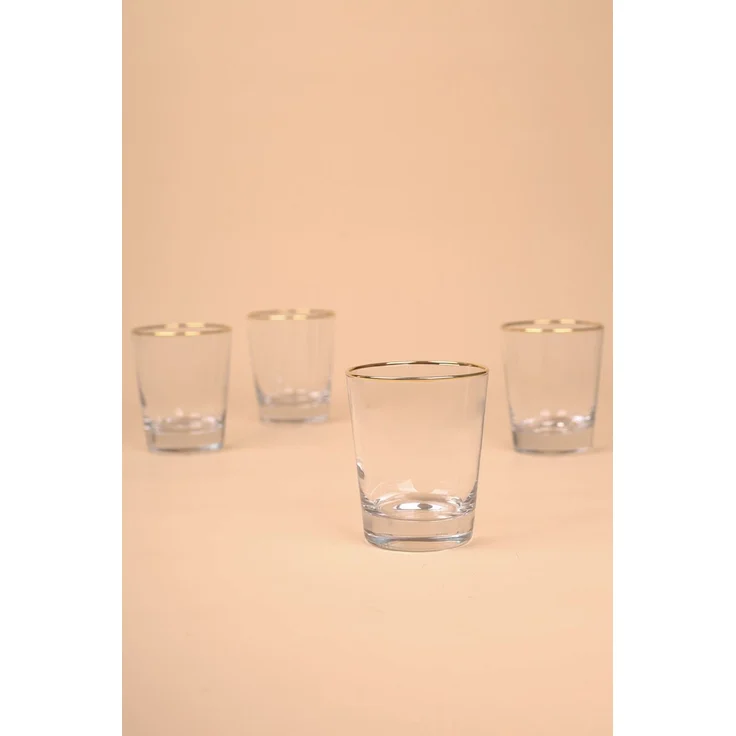 Hermia Concept 'Pure 275' Gläser-Set (4-teilig), Gold / Transparent, 8 x 8 x 9,6 cm, 275 ml – Bild 5
