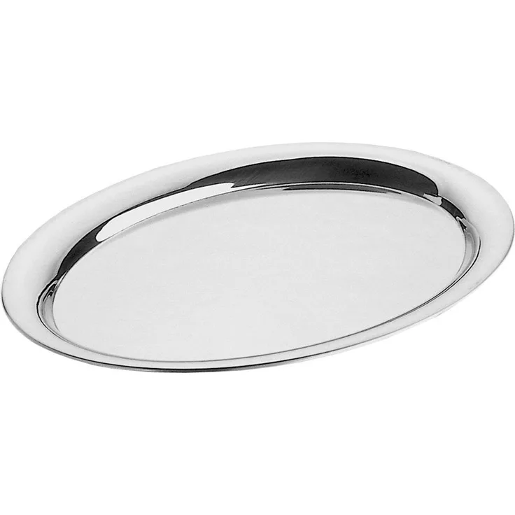 PINTINOX Tablett Vassoi, Edelstahl 18/10, (1-tlg), oval, ideal zum Anzurichten und Servieren