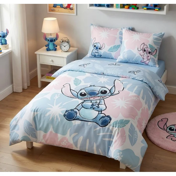 Lilo & Stitch Bettwäsche-Set Bettbezug 140 cm x 200 cm Kopfkissenbezugs 65 cm x 65 cm – Bild 4