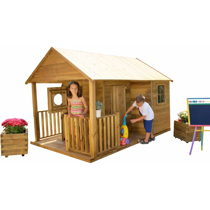Kinderspielhaus Spielhaus Holz-Gartenhaus für Kinder #3996 – Bild 3
